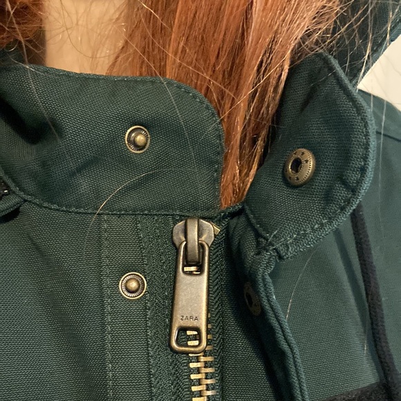 Zara grupo inditex dark green coat size M - Picture 7 of 16